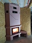 Монтаж чугунной каминной топки Chazelles HP700L с дымоходом Термострой