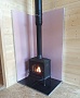 Монтаж чугунной печи Jotul F8 TD BP с дымоходом Schiedel Permeter