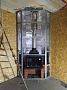Монтаж чугунной каминной топки Chazelles HP700L с дымоходом Термострой