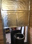 Монтаж банной печи Prometall Атмосфера L с дымоходом Magma