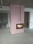 Монтаж чугунной каминной топки Jotul I620 FR BP с дымоходом Schiedel UNI