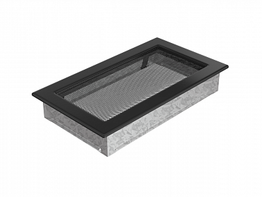 Kratki вентиляционная решетка черная для камина, 170*300 мм