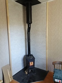 Монтаж чугунной печи Jotul F602 N GD BP с дымоходом Magma