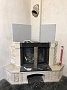 Монтаж чугунной каминной топки Jotul I18 Panorama BBE с дымоходом Schiedel UNI
