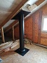 Монтаж чугунной печи Jotul F3 TD BP с дымоходом Magma