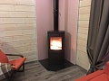 Монтаж стальной печи Kratki Falcon View с дымоходом Magma