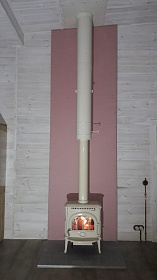 Монтаж чугунной печи Jotul F3 IVE с дымоходом Термострой