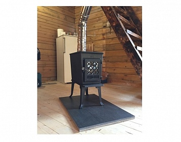 Монтаж чугунной печи Jotul F602 BP с дымоходом Коракс