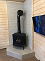 Монтаж чугунной печи Jotul F8 с дымоходом Magma