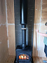 Монтаж чугунной печи Jotul F3 с дымоходом Magma