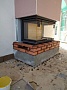 Монтаж стальной каминной топки Астов P3S 10057 (шамот) с дымоходом Коракс