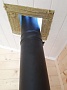 Монтаж чугунной печи Jotul F8 TD BP с дымоходом Schiedel Permeter
