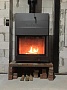 Монтаж стальной каминной топки Астов PS 8057 (шамот) с дымоходом Magma
