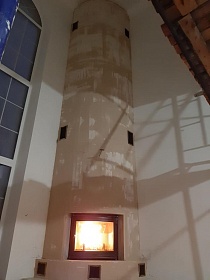 Монтаж термокороба каминной топки Jotul I18
