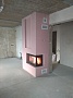 Монтаж чугунной каминной топки Jotul I620 FR BP с дымоходом Schiedel UNI