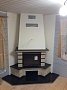 Монтаж чугунной каминной топки KawMet W17 Decor с дымоходом Коракс